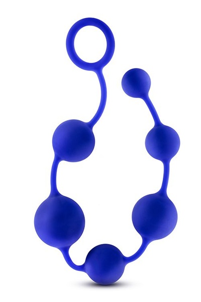 Анальная цепочка Blush Novelties 16 Inch Silicone Anal Beads 40,6 см синяя Синяя анальная цепочка 16 Inch Silicone Anal Beads - 40,6 см. (синий) 