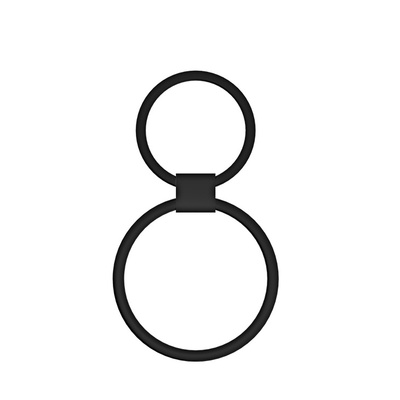 Двойное эреционное кольцо Baile на член черного цвета Двойное эреционное кольцо на член черного цвета (черный) 