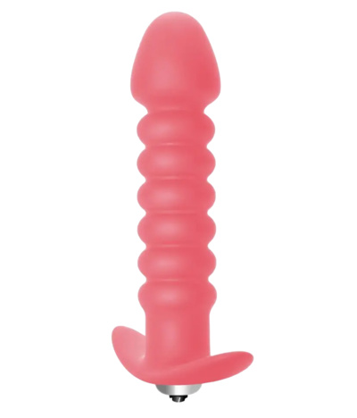 Розовая анальная вибропробка Twisted Anal Plug - 13 см. Lola Games (розовый) 