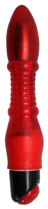 Красный гелевый вибратор Carrie 25 см Eroticon 