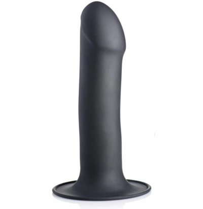Squeeze-It Phallic Dildo - гибкий силиконовый фаллоимитатор, 17.2х3.8 см (чёрный) XR Brands (черный) 