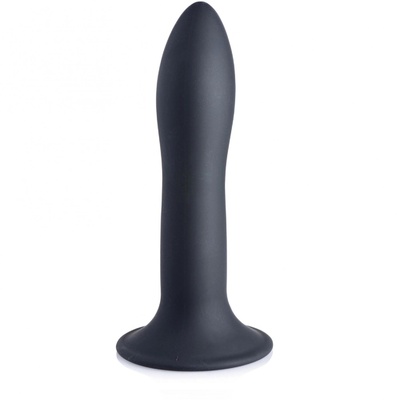 Squeeze-It Slender Dildo - гибкий силиконовый фаллоимитатор, 13.5х3.1 см (чёрный) XR Brands (черный) 