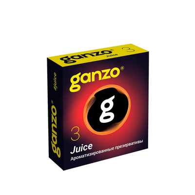 Презервативы GANZO Juice Black Edition, ароматизированные, 3 шт 