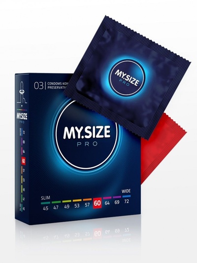 Презервативы MY.SIZE размер 60 - 3 шт. (прозрачный) 