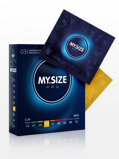 Презервативы MY.SIZE размер 53 - 3 шт. (прозрачный) 