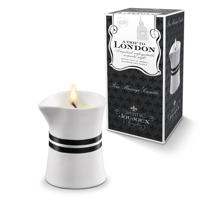 Массажное масло в виде малой свечи Petits Joujoux London с ароматом ревеня, амбры и чёрной смородины Mystim 