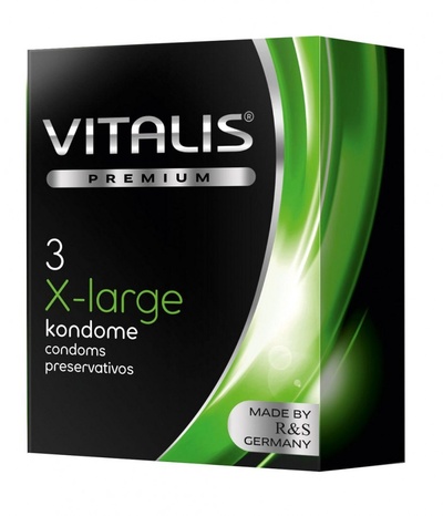 Презервативы увеличенного размера VITALIS PREMIUM x-large - 3 шт. (прозрачный) 