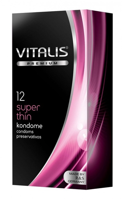 Ультратонкие презервативы VITALIS PREMIUM super thin - 12 шт. (прозрачный) 