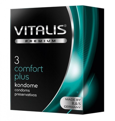 Контурные презервативы VITALIS PREMIUM comfort plus - 3 шт. (прозрачный) 
