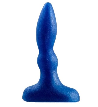 Синий анальный стимулятор Beginners p-spot massager - 11 см. Lola Games 