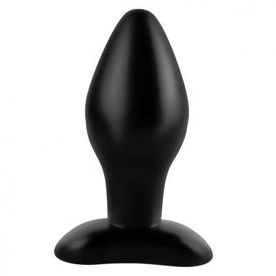 Черная анальная пробка среднего размера Large Silicone Plug - 13 см. PipeDream (черный) 