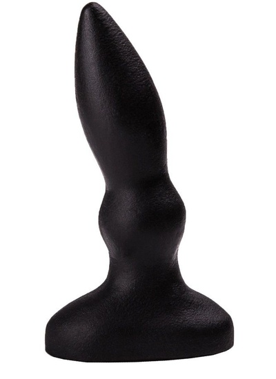 Чёрная анальная пробочка с каплевидным кончиком - 10 см. LOVETOY (А-Полимер) (черный) 