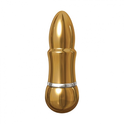 Золотистый алюминиевый вибратор GOLD SMALL - 7,5 см. PipeDream 