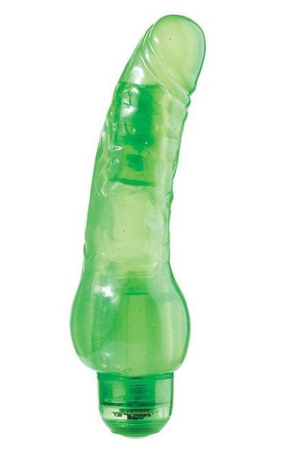 Зелёный гелевый вибратор JELLY JOY 7INCH 10 RHYTHMS GREEN - 17,5 см. Dream Toys (зеленый) 