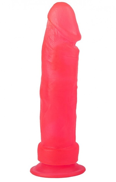 Розовый стимулятор-фаллос на присоске - 20,5 см. LOVETOY (А-Полимер) 