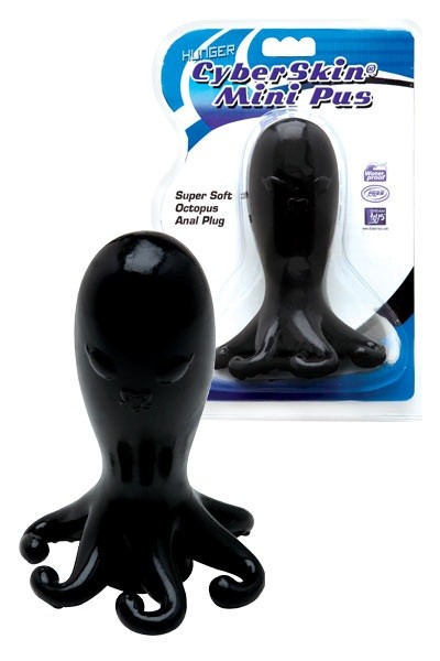 Черная анальная втулка в виде осьминога - 15 см. Dream Toys (черный) 