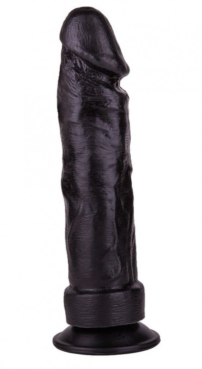 Крупный чёрный фаллоимитатор без мошонки - 20,5 см. LOVETOY (А-Полимер) (черный) 