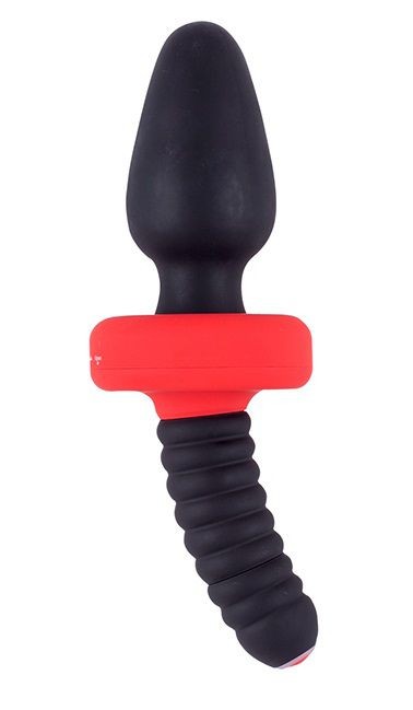 Двусторонняя анальная пробка MENZSTUFF ASS DAGGER CONED - 22 см. Dream Toys (черный с красным) 