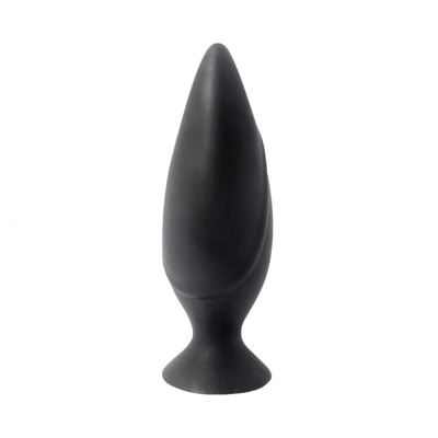 Черная большая анальная пробка Mojo Spades Large Butt Plug - 12 см. Seven Creations (черный) 