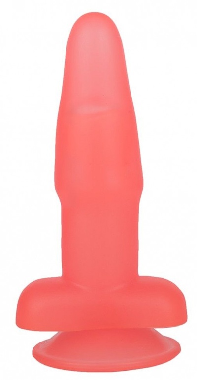 Розовый гелевый анальный стимулятор на присоске - 14 см. LOVETOY (А-Полимер) 