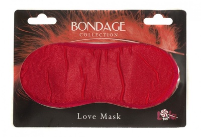Красная маска на глаза BONDAGE Lola Games (красный) 