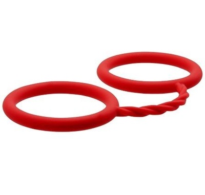 Красные силиконовые наручники BONDX SILICONE CUFFS Dream Toys (красный) 
