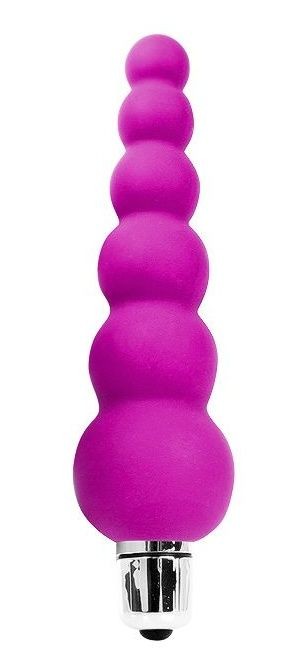 Розовый анальный вибромассажер-елочка - 12 см. Bior toys 