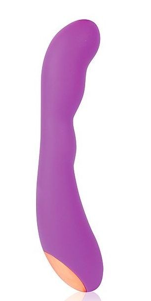 Фиолетовый силиконовый вибромассажер - 22,2 см. Bior toys 