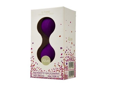 Фиолетовые вагинальные шарики U-tone Adrien Lastic (фиолетовый) 