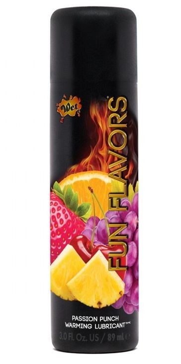 Разогревающий лубрикант Fun Flavors 4-in-1 Passion Punch с ароматом фруктов - 89 мл. Wet International Inc. 