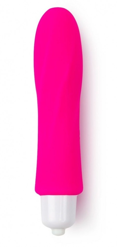 Розовая удлиненная вибропуля из силикона - 9,5 см. Brazzers (розовый) 