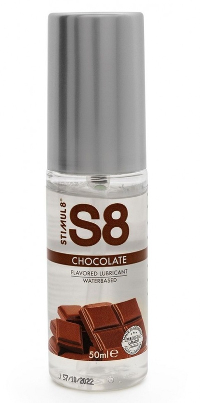 Смазка на водной основе S8 Flavored Lube со вкусом шоколада - 50 мл. Stimul8 