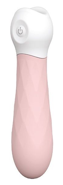 Розовый мини-вибромассажер Diamond Baby Boo - 11 см. Dream Toys 