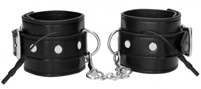 Черные наручники с электростимуляцией Electro Handcuffs Shots Media BV (черный) 