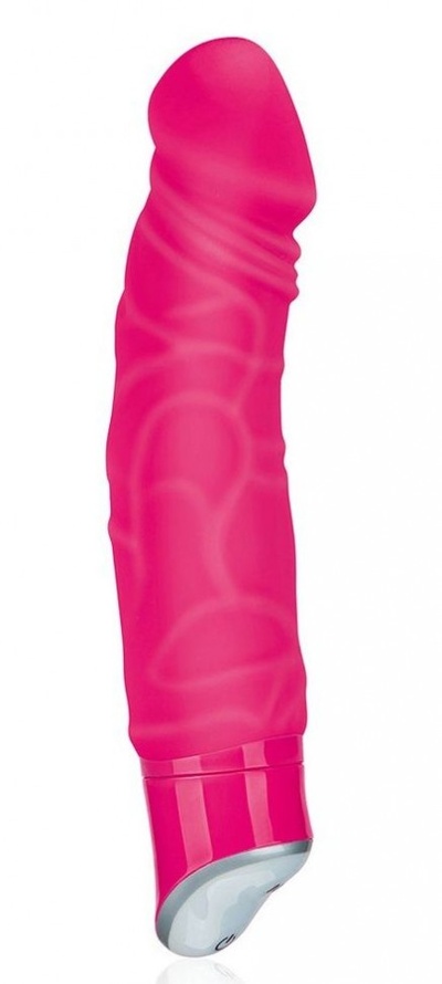 Розовый реалистичный вибратор с 7 режимами - 16 см. Erotic Fantasy 