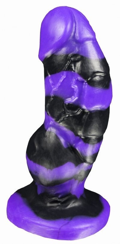 Черно-фиолетовый фаллоимитатор Мартин medium - 24,5 см. Erasexa (черный с фиолетовым) 
