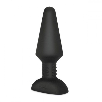Большая чёрная вибропробка Rimming Plug XL - 16 см. b-Vibe (черный) 
