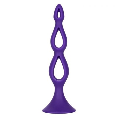 Фиолетовая анальная елочка Silicone Triple Probe - 14,5 см. California Exotic Novelties (фиолетовый) 