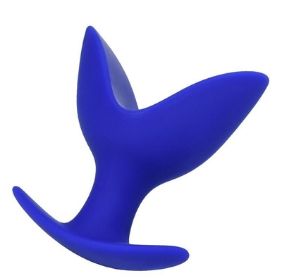Синяя силиконовая расширяющая анальная втулка Bloom - 9,5 см. TOYFA (синий) 