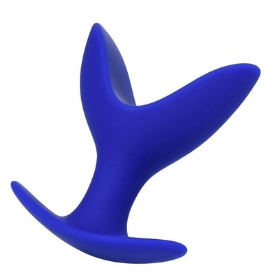 Синяя силиконовая расширяющая анальная втулка Bloom - 9 см. TOYFA (синий) 