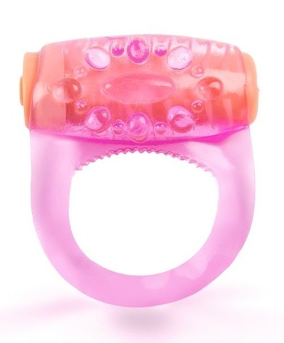 Розовое кольцо с вибропулей для усиления эрекции Brazzers (розовый) 