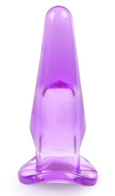 Фиолетовая анальная пробка - 8 см. Brazzers (фиолетовый) 