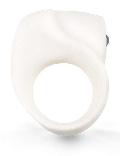 Белое кольцо на член с вибрацией Brazzers (белый) 