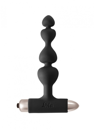 Черная анальная вибропробка-елочка New Edition Excellence - 15 см. Lola Games (черный) 