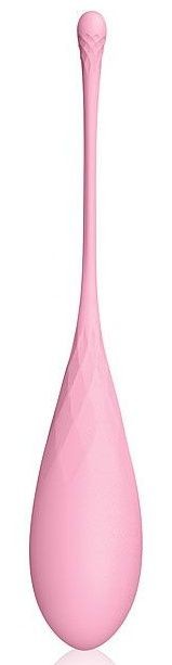 Нежно-розовый каплевидный вагинальный шарик со шнурком Bior toys 