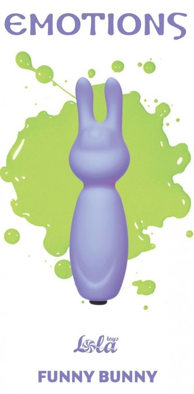 Фиолетовый мини-вибратор с ушками Emotions Funny Bunny Lavender Lola Games 