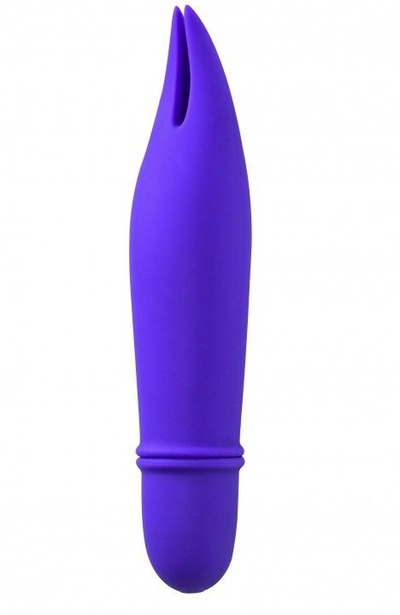 Фиолетовый мини-вибратор Universe Teasing Ears - 12,5 см. Lola Games 