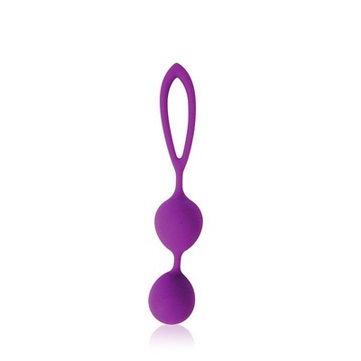 Фиолетовые двойные вагинальные шарики Cosmo Bior toys (фиолетовый) 