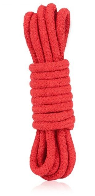 Красная хлопковая веревка для связывания - 3 м. Lux Fetish (красный) 