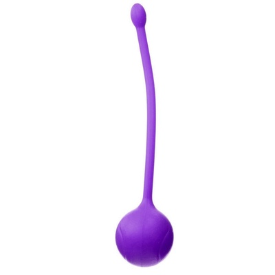Фиолетовый металлический шарик с хвостиком в силиконовой оболочке Erokay 